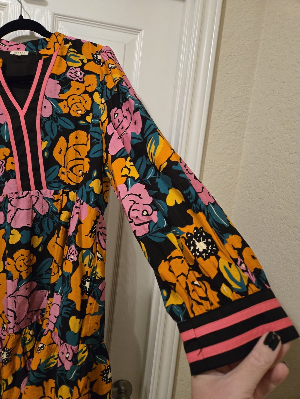 JODIFL Pink, Orange & Green Floral Mini Dress - Picture 3 of 9